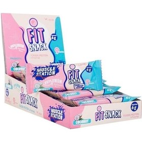 Resim Muscle Station Fit Snack Protein Bar Coconut 40 Gr 24 Adet Hindis 