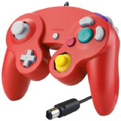 Resim Kırmızı-gamecube Denetleyicisi Anahtarı Ngc Denetleyicisi Usb Kablolu Gamepad Wii Titreşim El Joystick Ngc Gc Controle Pc İçin 