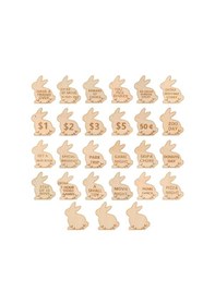 Resim Çocuklar İçin Paskalya Yumurta Dolguları - Ahşap Paskalya Ödül Jetonları, A 