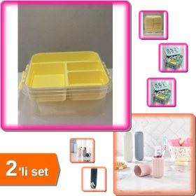 Resim Hereveoyuncak Çok Amaçlı Oyuncak Saklama Kutusu + Çanta Içi Saklama Diş Farçası Kutusu - 2li Set P6W4C4 