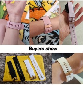 Resim Sunshine022 Garmin Venu Sq 2 Vivoactive 4s 18mm Crimson Silikon Genişletmeli Bileklik 