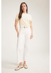 Resim DeFacto Regular Fit Bisiklet Yaka Penye Kısa Kollu Tişört E4416AX25SMYL273 