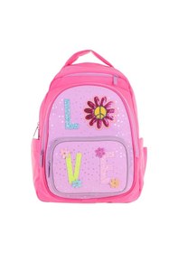 Resim Kaukko Kids Simli Love Desenli Kız Çocuk Dört Bölmeli Okul Çantası - L5211 Pembe - Mor 