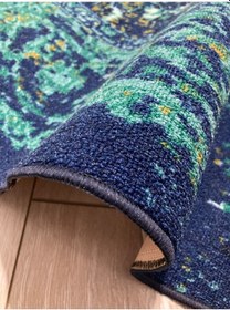 Resim Merinos Halı Daire Halı Kaymaz Tabanlı İnce Halıfleks 
