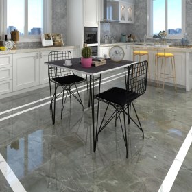 Resim Kenz Life Knsz Masa Sandalye Takımı HEM75MAZLUM Grisyh 060*060 2 Sandalye Syhsyh 