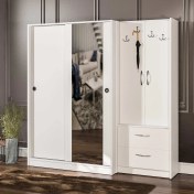 Resim Abre VM-300348 Beyaz Vestiyer Portmanto Ayakkabılık 
