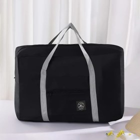 Resim Dashanshop Siyah Golf Çantası, Büyük Kapasiteli Seyahat Bavulu, Katlanır Eşya Çantası Siyah 