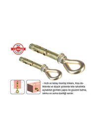 Resim Tomax Kancalı Dübel M 6 Kapalı 60 Adet 