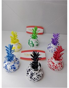 Resim 6 Adet Dekoratif Biblo Çiçekli Minik Vazo Takımı Çok Renkli 