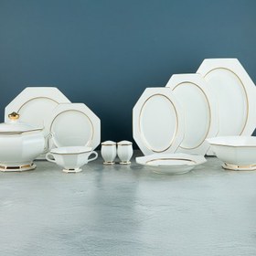 Resim Evaliza Prizma Gold 60 Parça 12 Kişilik Yemek Takımı 