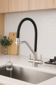 Resim Fleko Best Inox Arıtmalı Mutfak Bataryası Siyah 