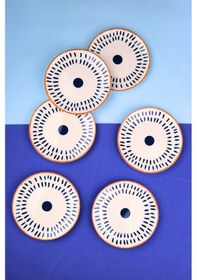 Resim Tabak Evi Porselen Spotty Pasta Tabağı 19,50cm Sp3 6 Kişilik 6 Parça Çok Renkli 