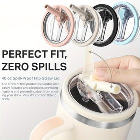 Resim 1/2 40oz Sızdırmaz Spor Su Şişesi Kapakları - Dayanıklı, Katlanabilir ve Kapanabilir Tasarım, Kaymaz Tutuş, Spor Salonu, Yürüyüş, Bisiklet ve Açık Hava Aktiviteleri için Mükemmel, Spor Su Şişesi 