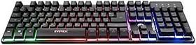 Resim Everest KB-GX9 Siyah USB Gökkuşağı Renkli Aydınlatmalı LC Layout Standart Gaming Klavye 