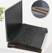 Resim Kişiye Özel Taşınabilir Ahşap Ceviz Notebook Laptop Standı BK