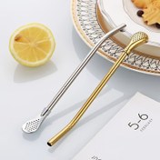 Resim 6 adet/12 adet Altın ve Gümüş Paslanmaz Çelik Pipet Filtre Kaşığı ile Temizlik Fırçası, Bulaşık Makinesinde Güvenli, Meyve Çayı İçecekleri ile Kullanılabilir, Ayrılabilir Temizlik Pipeti, Süt Çayı, Kahve ve Çeşitli İçecekler için Uygun, Yeniden Kullanılabilir, Kolay Temizlenir, Isıya Dayanıklı 