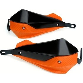 Resim Hightower Off-road Motorcycle Siyah Turuncu Çift Katmanlı Alüminyum Koruma Elcikleri 