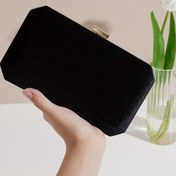 Resim 1 Adet Siyah Simli Akşam Zincir Çantası, Kadınlar İçin Klasik Retro Omuzlu Banket Çantası Carnaval İçin 