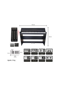 Resim Jwin Sapphire Sdp-145çekiç Aksiyonlu 88 Tuşlu Dijital Piyano + Tabure - Siyah 