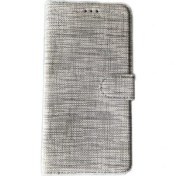 Resim Kvy Alcatel 1s Spor Kumaş Cüzdan Kılıf Gri 