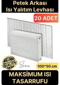 Resim 20 Adet Petek Arkası Isı Yalıtım Levhası Radyatör İzolasyon Kalorifer Ev Ofis Tasarruf Arkalığı 
