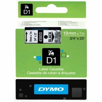 Dymo 45800 Şeffaf/Siyah D1 Yedek Şerit 19 MM X 7 M