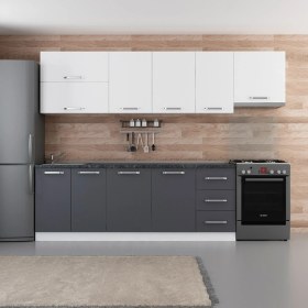 Resim Minar 285 cm Mutfak Dolabı Beyaz Antrasit 285-A4 