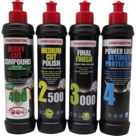 Resim Menzerna Yeşil 400- 2500- 3000 Powerlock Pasta Hare Boya Koruma Set 250 ml 