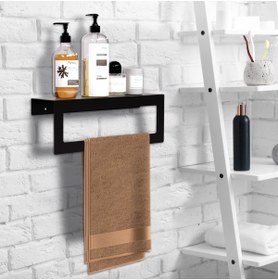 Resim WiseDec Modern, Estetik Ve Minimalist Tasarım Metal Duş Rafı Paslanmaz Modern Metal Duş Rafı Havluluk 