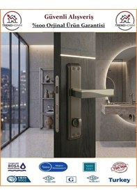 Resim Sofuoğlu Derya Aynalı Kapı Kolu - Antrasit Saten - Wc Banyo - Sol 