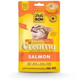 Resim Delibon Somonlu Krema Kedi Ödülü 5'li 15 G 