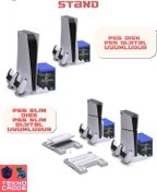 Resim Beboncool TP5-3537B Ps5 Disk Ps5 Dijital Ps5 Slim Disk Dijital Uyumlu Joystick Şarj Stand Soğutucu Fan 