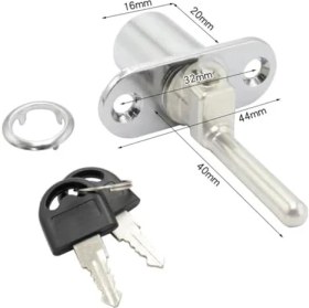 Resim Canex Merkezi Çekmece Kilidi, Çubuksuz, Gövde, Krom Kaplama, Ofis, Ev, Mobilya, Dolap, Etajer Güvenlik Kilidi, Yedek Anahtarlı (16 Mm) 