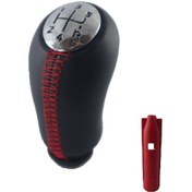 Resim Renault Clio 4 Kirmizi Dikis Deri Kaplama Vites Topuzu 442601249 