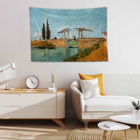 Resim Arles'teki Langlois Köprüsü Duvar Örtüsü - 60 cm x 90 cm 