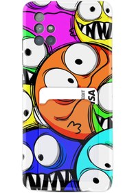Resim Kılıfland Samsung Galaxy A51 Kılıf Kartvizitli Kartlıklı Desenli Silikon Sevimli Canavarlar 1699 