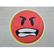 Resim Aksesuar Emoji Sticker Kızgın 8cmx8cm (2 Adet Fiyatı) Emoji Logosu Emoji Arması Emoji Etiketi Emoji Çıkartma 