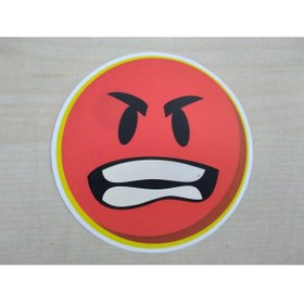 Resim Aksesuar Emoji Sticker Kızgın 8cmx8cm (2 Adet Fiyatı) Emoji Logosu Emoji Arması Emoji Etiketi Emoji Çıkartma 