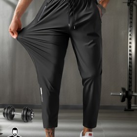 Resim Erkekler İçin Büyük Beden Günlük Spor Pantolon, Lacivert, Yüksek Esneklikte Naylon Kumaş, İpli Bel ve Fermuarlı Cepli, Günlük Kullanım ve Dış Aktiviteler İçin Rahat, Büyük Beden Pantolon, BÜYÜK BEDEN 