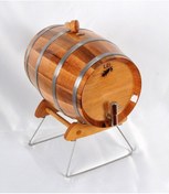 Resim Masifart Naturel Yatay Meşe Şarap fıçısı 5 Litre 