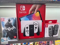 Resim Nintendo Switch OLED SIFIR + JOYCON + BATMAN ARKHAM TRILOGY 