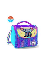Resim Coral High Kids Pembe Turkuaz Fil Desenli Thermo Beslenme Çantası 11883 