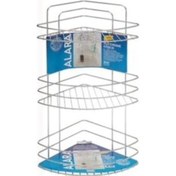 Resim Ece Metal Banyo Köşeliği Şampuanlık Üç Katlı Paslanmaz Çelik 55 cm 