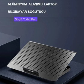 Resim Upway Ice Coorel A18 Siyah Alüminyum Hız Ayarlı Notebook Soğutucu Ergonomik Stand 