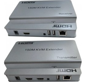 Resim Leonpro HDMI 150M Kvm Extender Alıcı Verici Receiver Transmitter Kvm Extender 