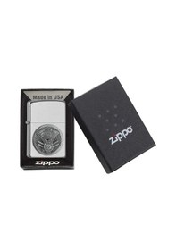 Resim Zippo Motor V-twin Engine Emblem Dizayn Çakmak Gri 