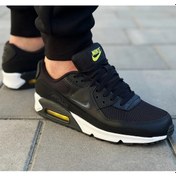 Resim Nike Air Max 90 Leather Black Hakiki Deri Erkek Snekaer Siyah 