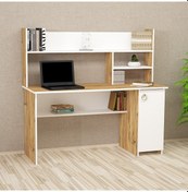 Resim Kalenderdekor1 Kalender Dekor Lucas 145 Cm Çalışma Masası Lc02 Beyaz - Meşe 