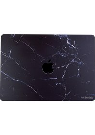 Resim Apple Uyumlu MacBook Pro Kılıf 13inç M1-m2 Koruyucu Sticker Laptop Kaplama A2338 İle Marble14 Siyah 