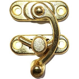 Resim Yay Gözü, Ahşap Kutu Klipsi - Büyük 37x45 Mm, Sarı, 1 Adet 